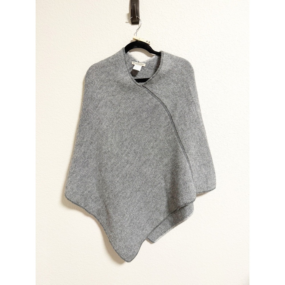 Fratelli Talli Made In Italy Wool Alpaca Blend Knit Poncho Pullover One Size